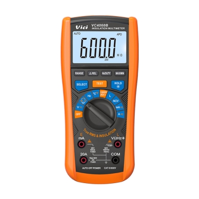 VC4060B Insulation Induction DMM Motor Checker, True RMS test, NCV test, Data hold, Backlight, Torch lighting, Max/Min and the difference value between max and min.